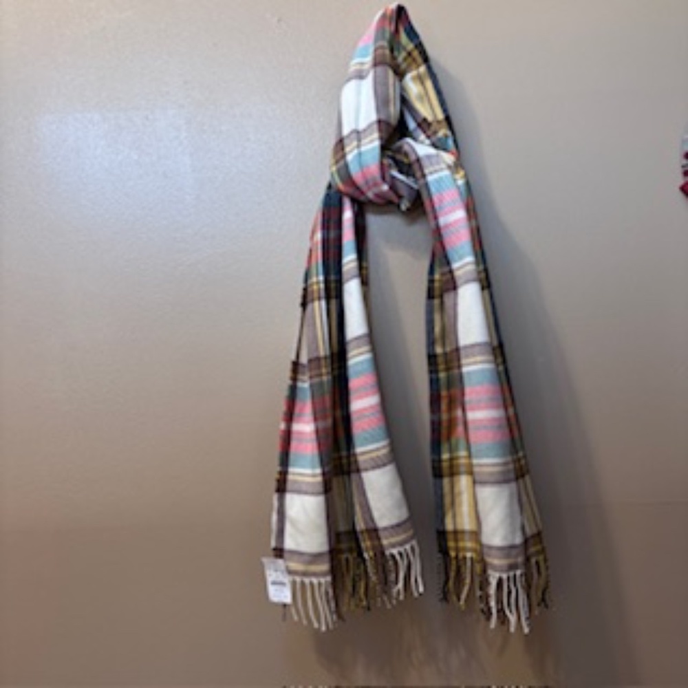 J. Crew Natural Classic Scarf With Fringe NWT OS